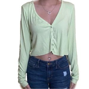green princess poly cardigan